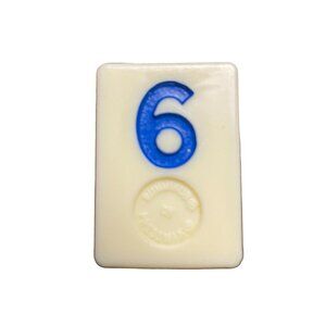 Pressman Rummikub Blue 6 Tile Original Replacement Game Piece Smooth Back u